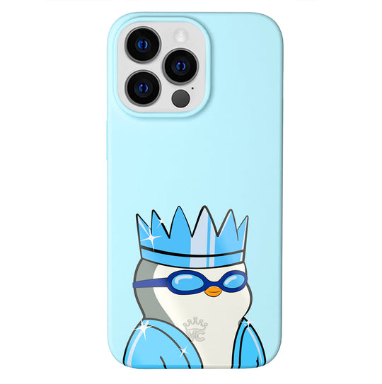 Pudgy Penguins Polar Blue iPhone Case – Trendy Protective Phone Cover