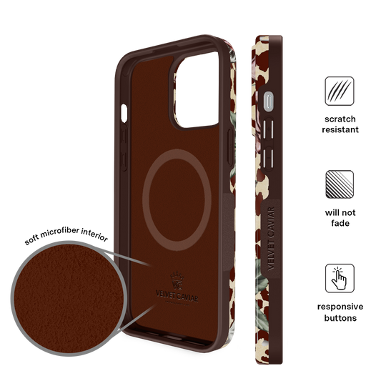 Rosy Leopard iPhone Case – Aesthetic Shockproof Phone Cover