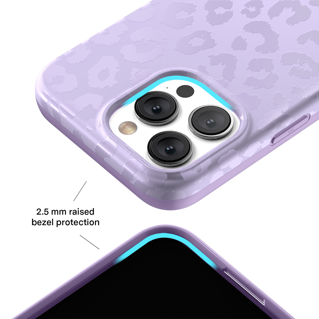 Lilac Leopard iPhone Case – Trendy Protective Phone Cover