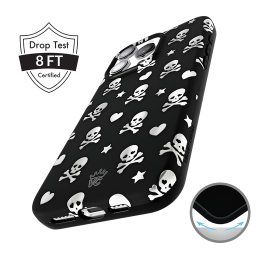 Chrome Skulls iPhone Case – Aesthetic Shockproof Phone Cover