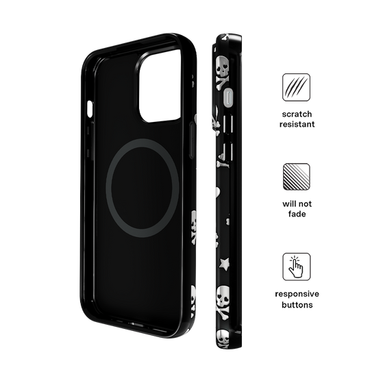 Chrome Skulls iPhone Case – Aesthetic Shockproof Phone Cover