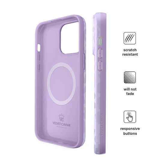 Lilac Leopard iPhone Case – Trendy Protective Phone Cover