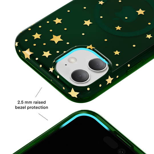 Evergreen Stars iPhone Case – Chic Designer-Style Phone Cover