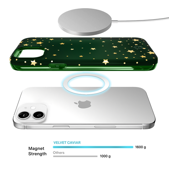 Evergreen Stars iPhone Case – Chic Designer-Style Phone Cover