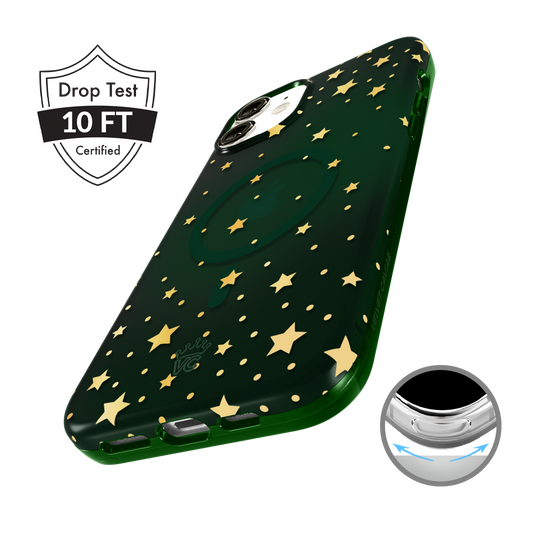 Evergreen Stars iPhone Case – Chic Designer-Style Phone Cover
