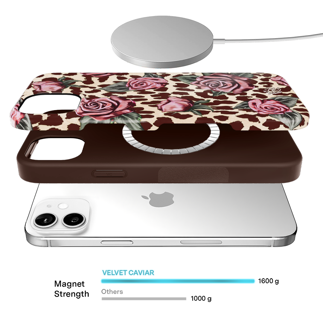 Rosy Leopard iPhone Case – Aesthetic Shockproof Phone Cover