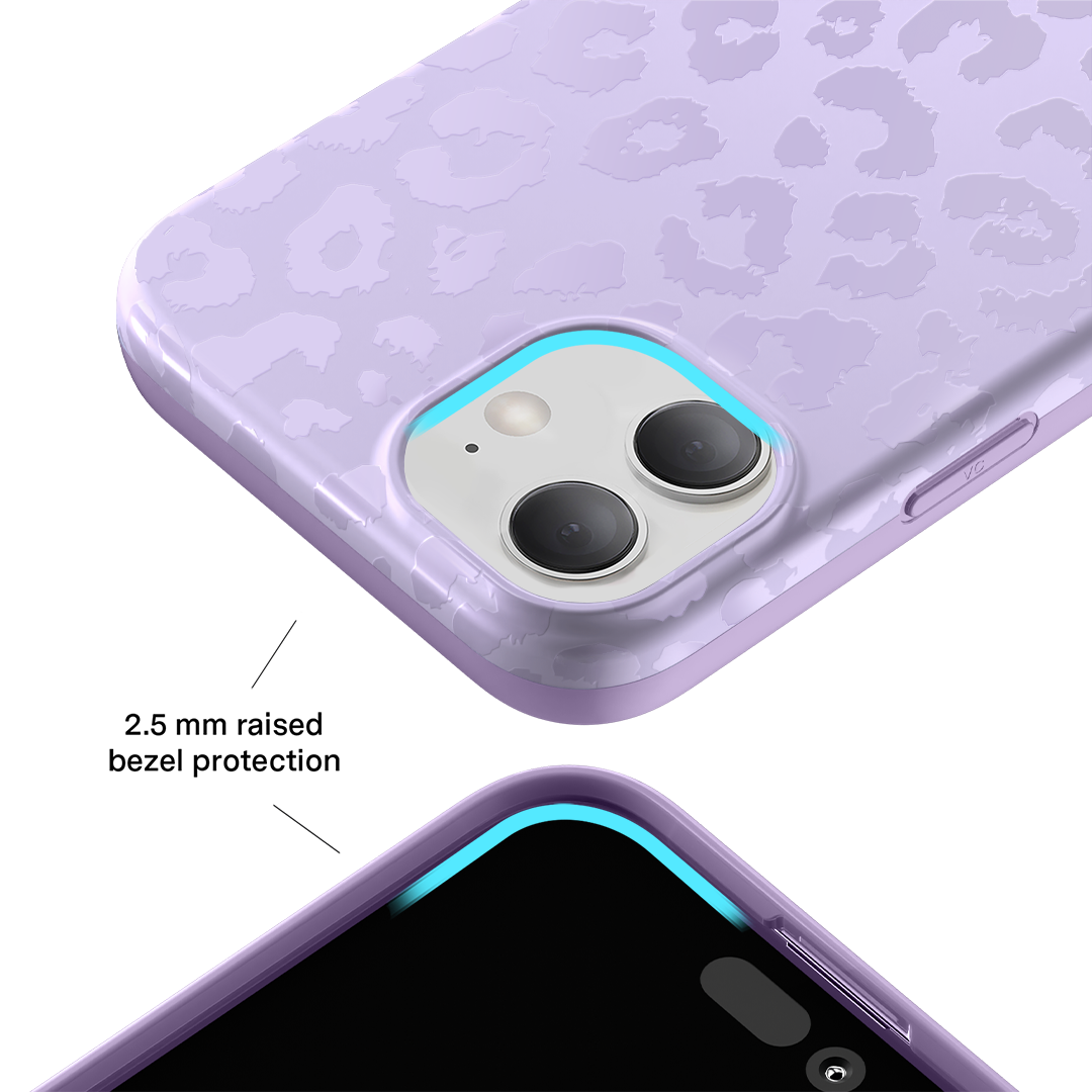 Lilac Leopard iPhone Case – Trendy Protective Phone Cover