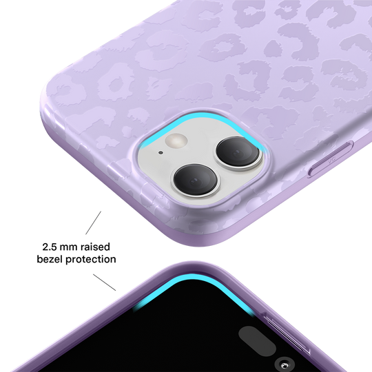 Lilac Leopard iPhone Case – Trendy Protective Phone Cover