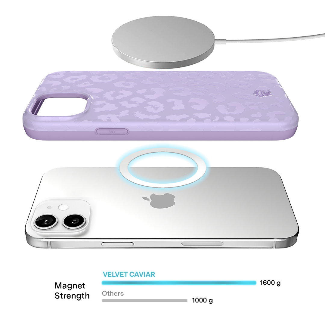 Lilac Leopard iPhone Case – Trendy Protective Phone Cover