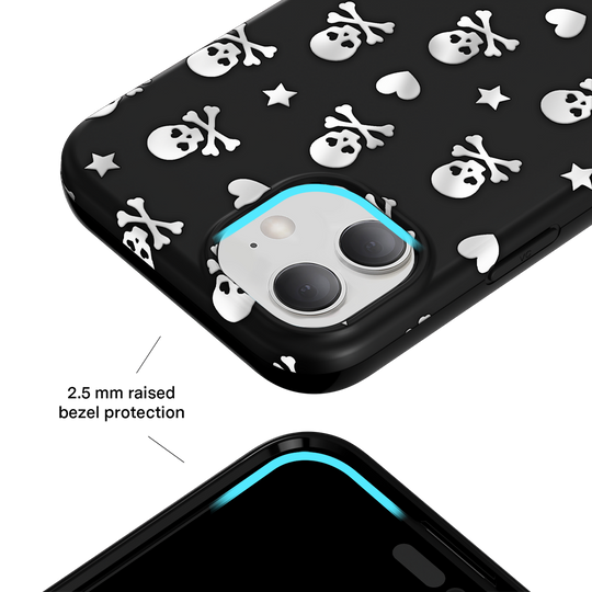 Chrome Skulls iPhone Case – Aesthetic Shockproof Phone Cover