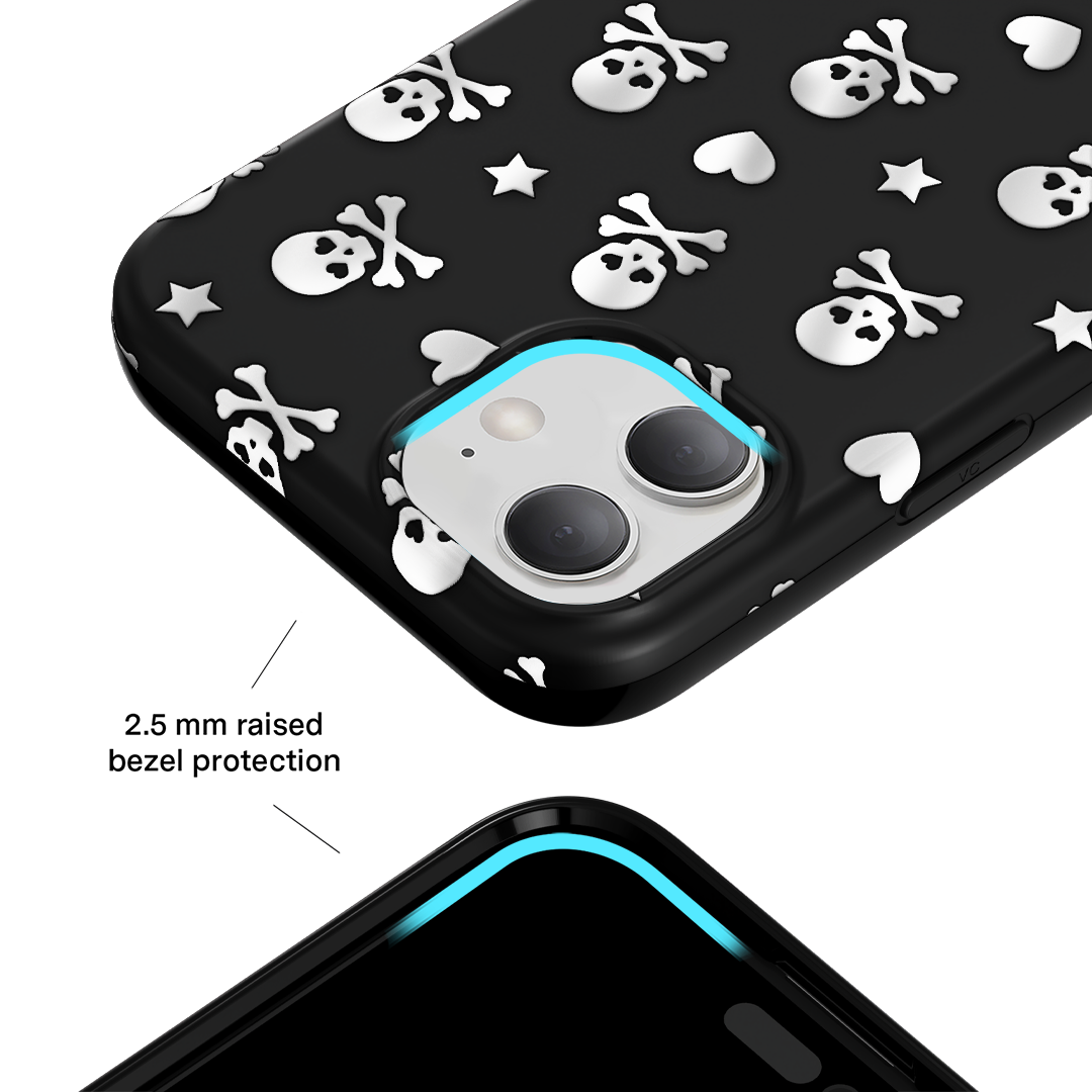 Chrome Skulls iPhone Case – Aesthetic Shockproof Phone Cover