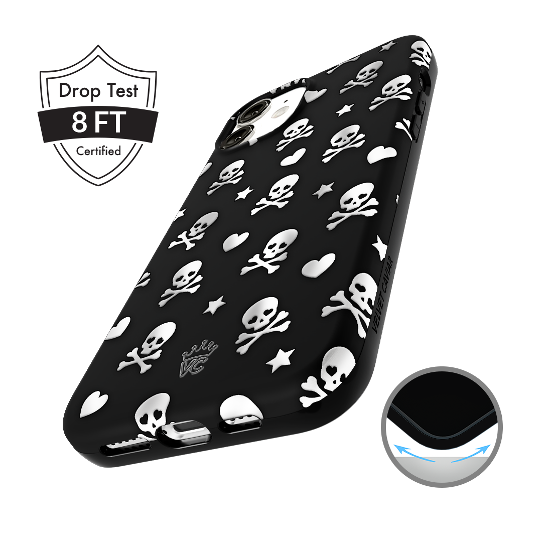 Chrome Skulls iPhone Case – Aesthetic Shockproof Phone Cover