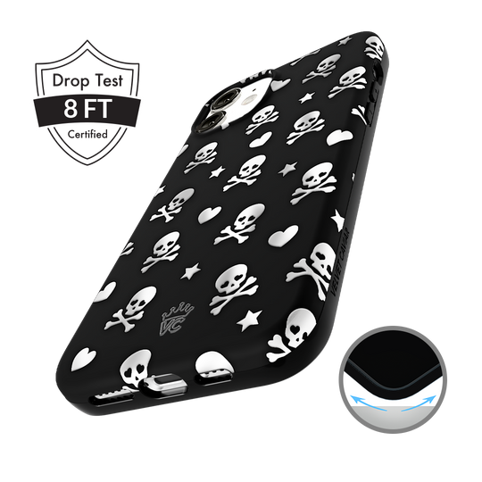 Chrome Skulls iPhone Case – Aesthetic Shockproof Phone Cover