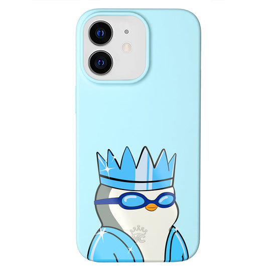 Pudgy Penguins Polar Blue iPhone Case – Trendy Protective Phone Cover