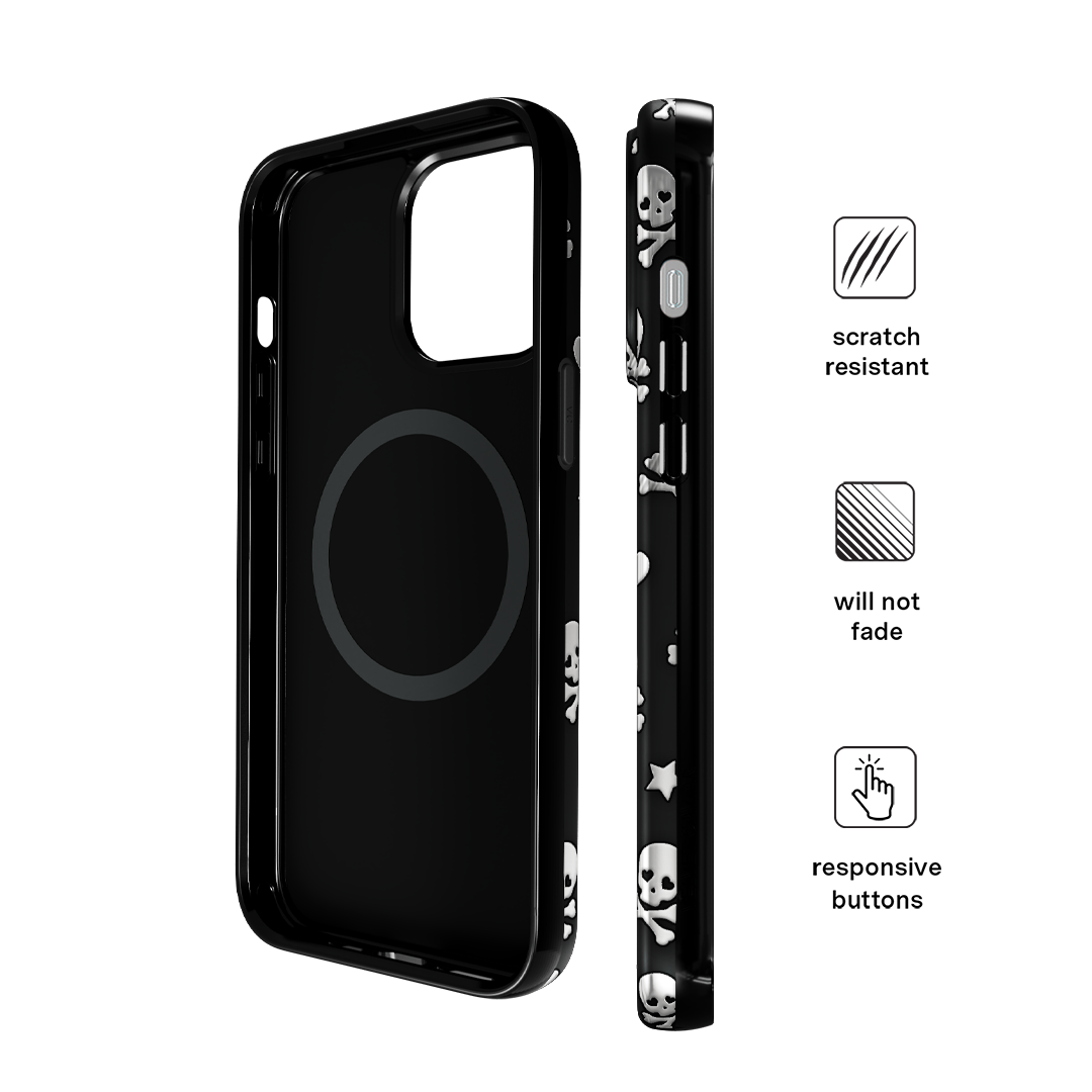 Chrome Skulls iPhone Case – Aesthetic Shockproof Phone Cover