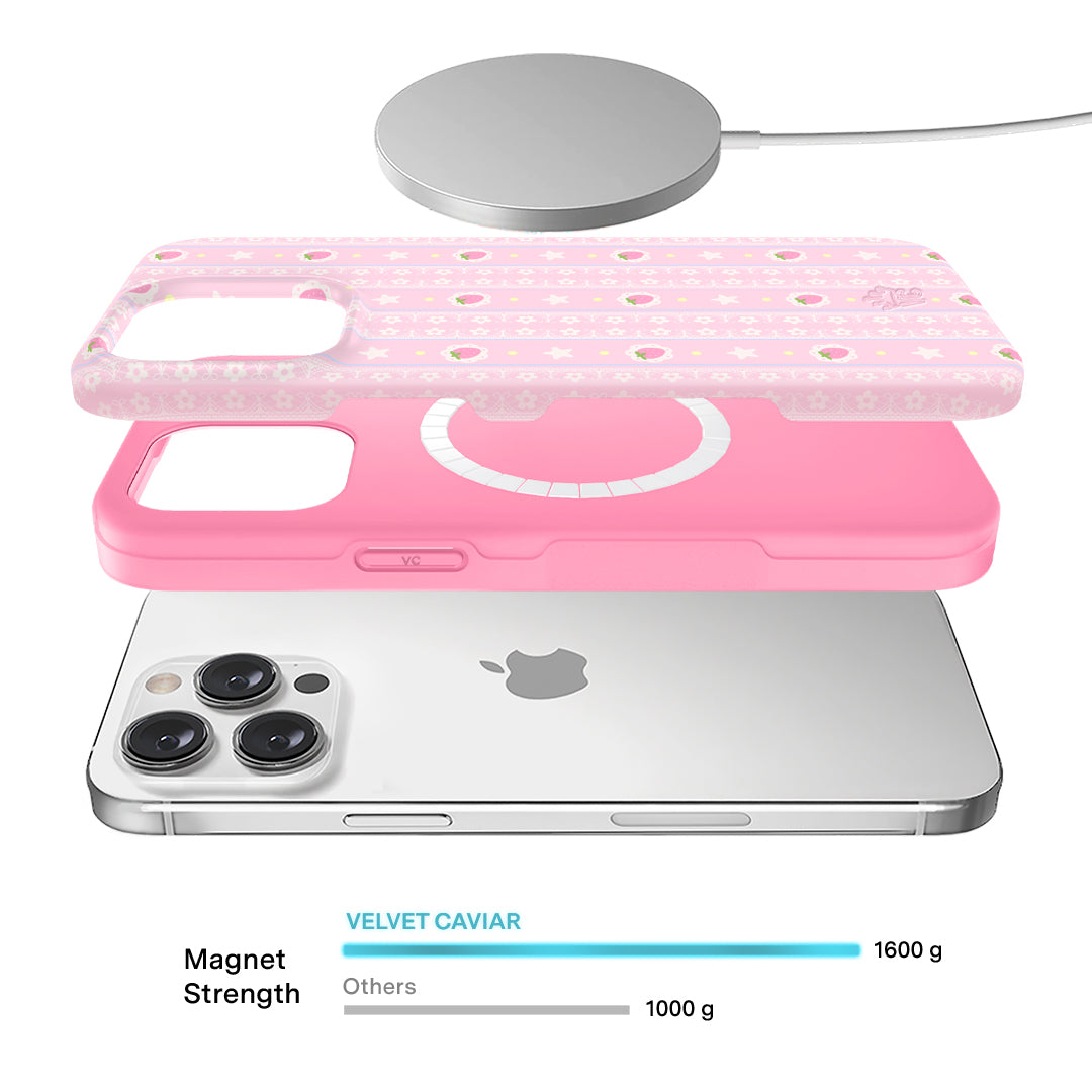 Strawberry Macaron iPhone Case – Chic Designer-Style Phone Cover