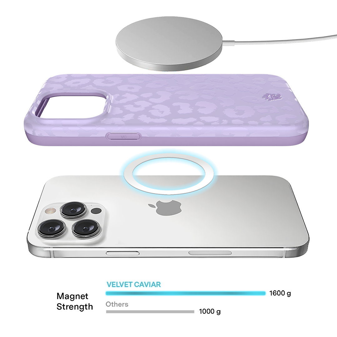Lilac Leopard iPhone Case – Trendy Protective Phone Cover