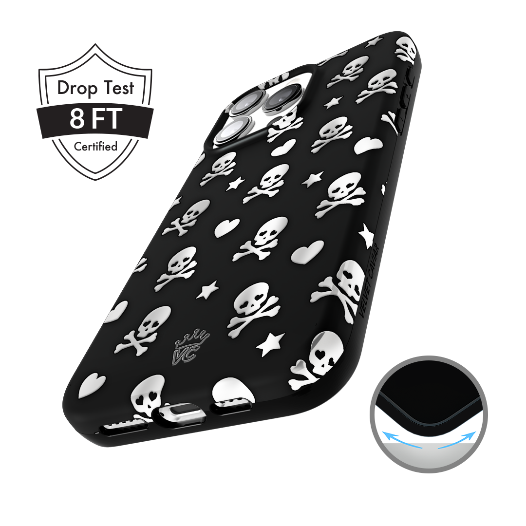 Chrome Skulls iPhone Case – Aesthetic Shockproof Phone Cover