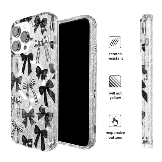 Gothic Bows iPhone Case – Trendy Protective Phone Cover