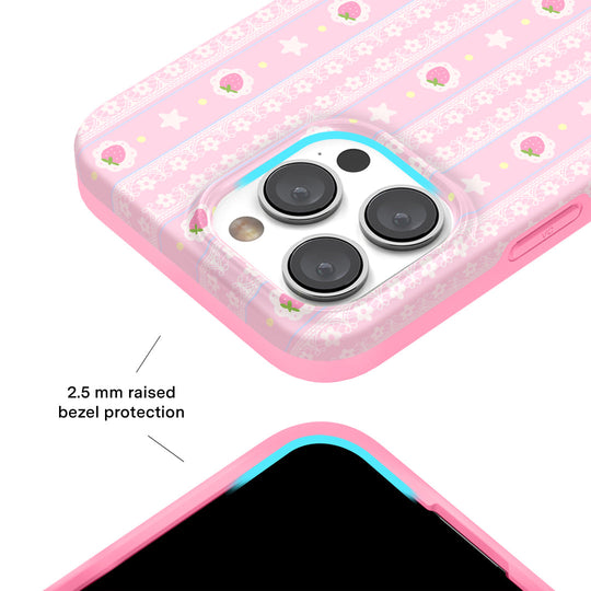 Strawberry Macaron iPhone Case – Chic Designer-Style Phone Cover