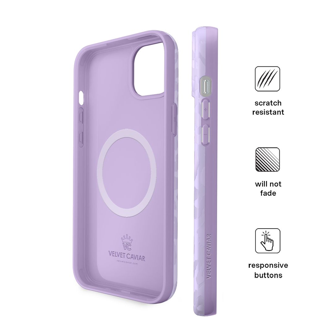 Lilac Leopard iPhone Case – Trendy Protective Phone Cover