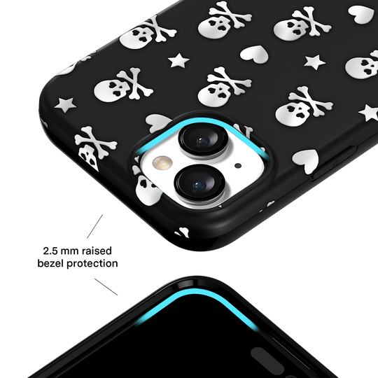 Chrome Skulls iPhone Case – Aesthetic Shockproof Phone Cover