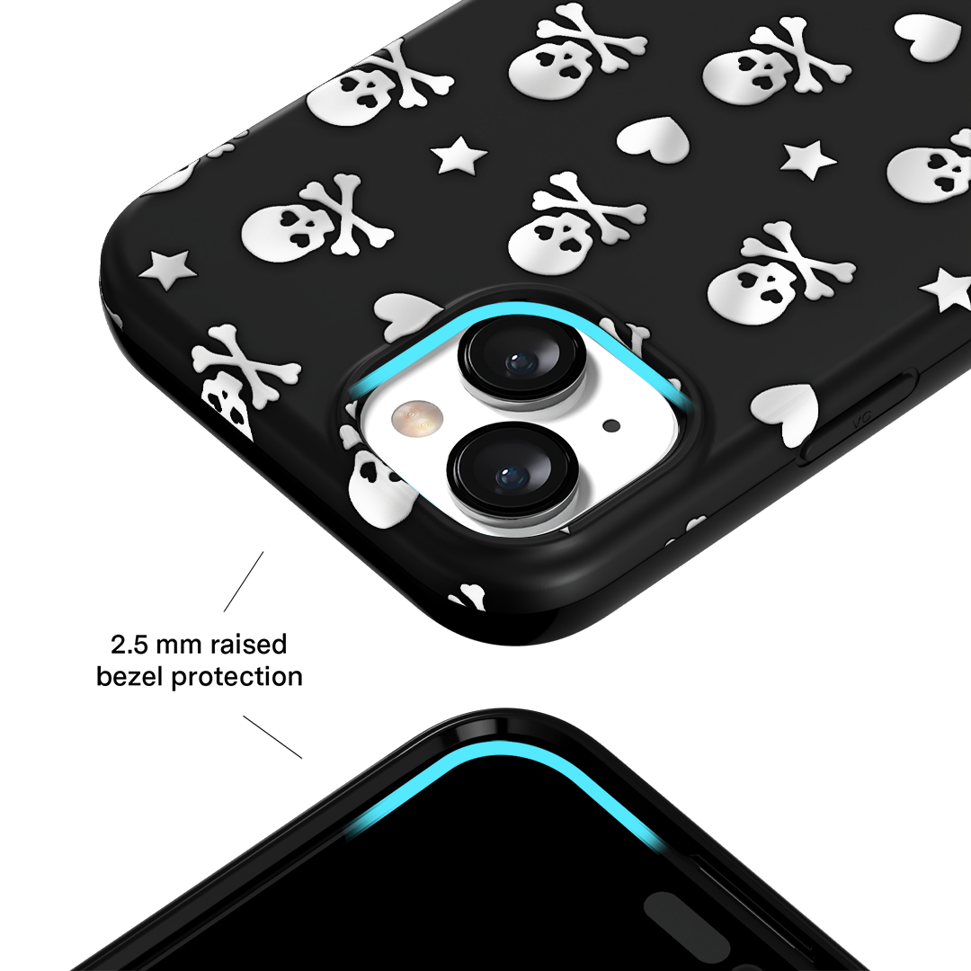 Chrome Skulls iPhone Case – Aesthetic Shockproof Phone Cover