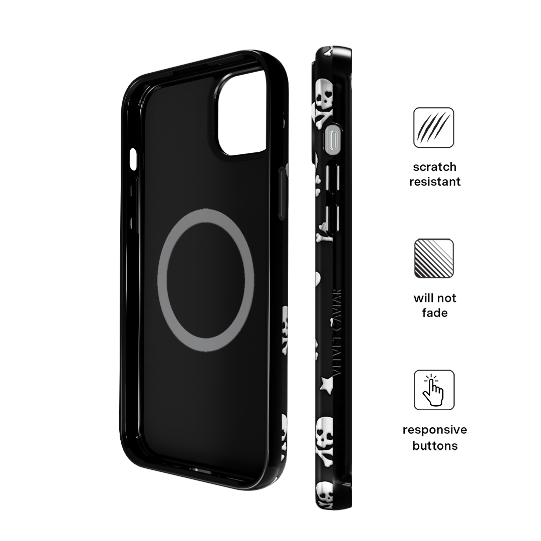 Chrome Skulls iPhone Case – Aesthetic Shockproof Phone Cover