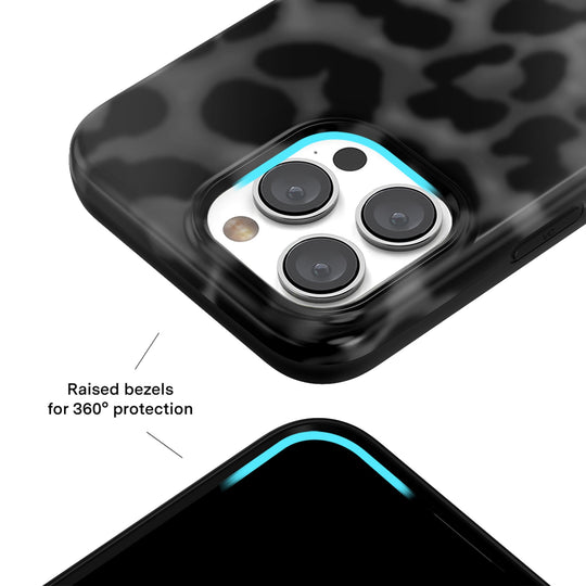 It Girl Black Leopard iPhone Case – Aesthetic Shockproof Phone Cover