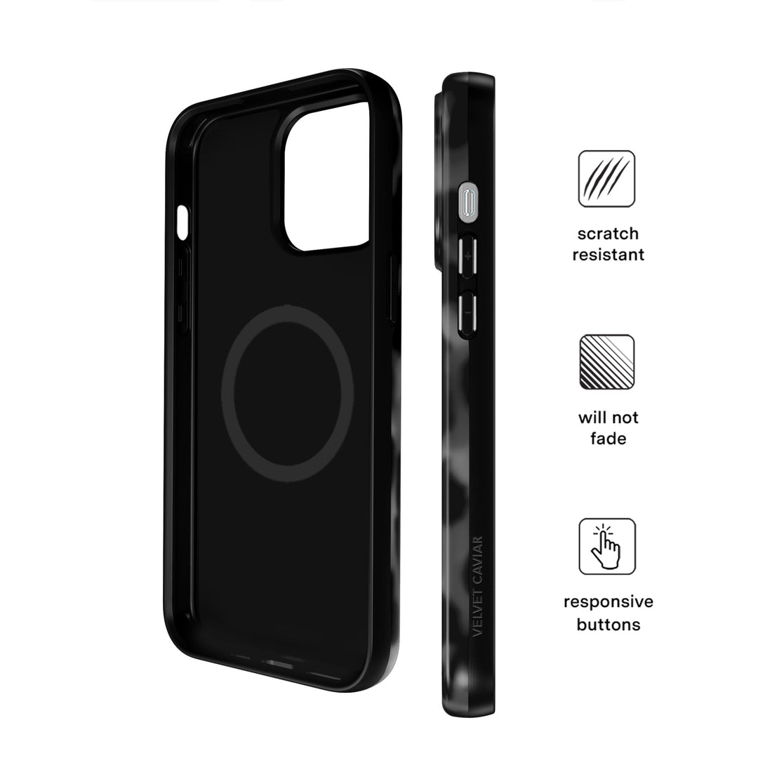 It Girl Black Leopard iPhone Case – Aesthetic Shockproof Phone Cover