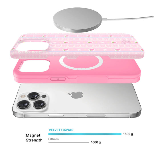 Strawberry Macaron iPhone Case – Chic Designer-Style Phone Cover