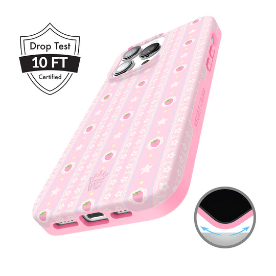 Strawberry Macaron iPhone Case – Chic Designer-Style Phone Cover