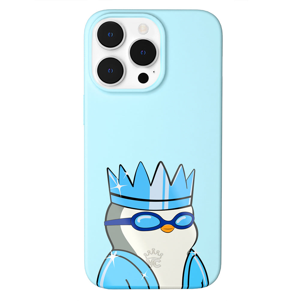 Pudgy Penguins Polar Blue iPhone Case – Trendy Protective Phone Cover
