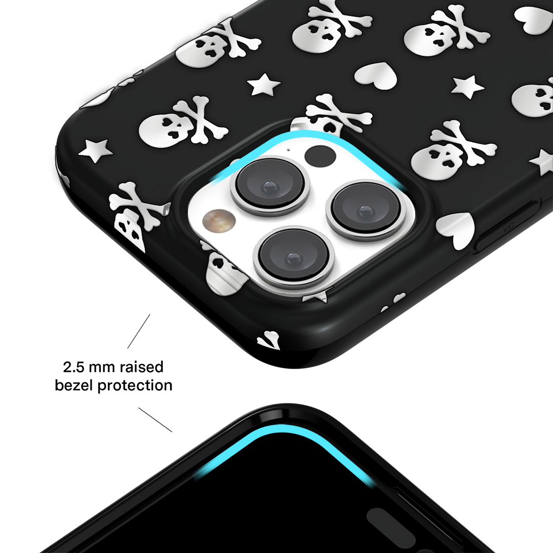 Chrome Skulls iPhone Case – Aesthetic Shockproof Phone Cover