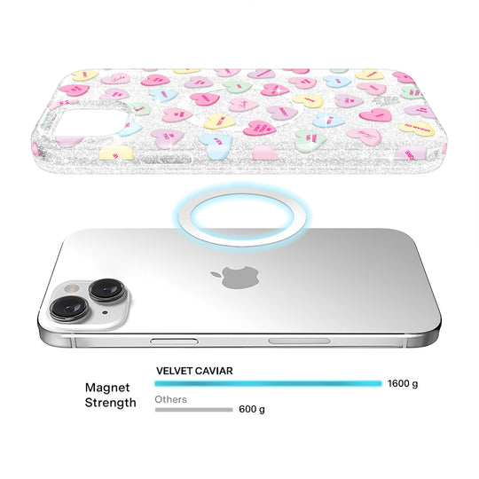 Sweet Hearts Glitter iPhone Case – Stylish Slim Phone Cover