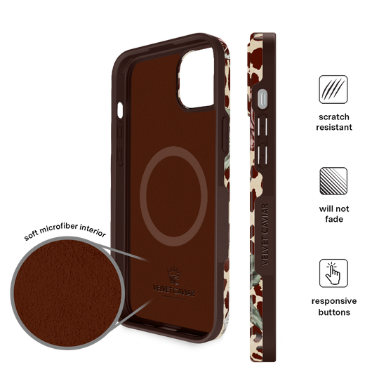 Rosy Leopard iPhone Case – Aesthetic Shockproof Phone Cover
