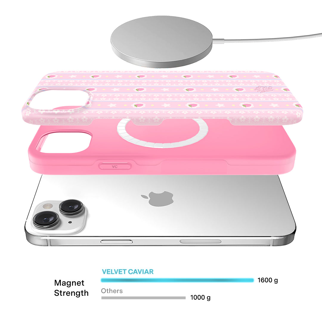 Strawberry Macaron iPhone Case – Chic Designer-Style Phone Cover