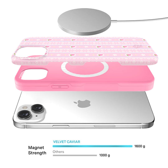 Strawberry Macaron iPhone Case – Chic Designer-Style Phone Cover