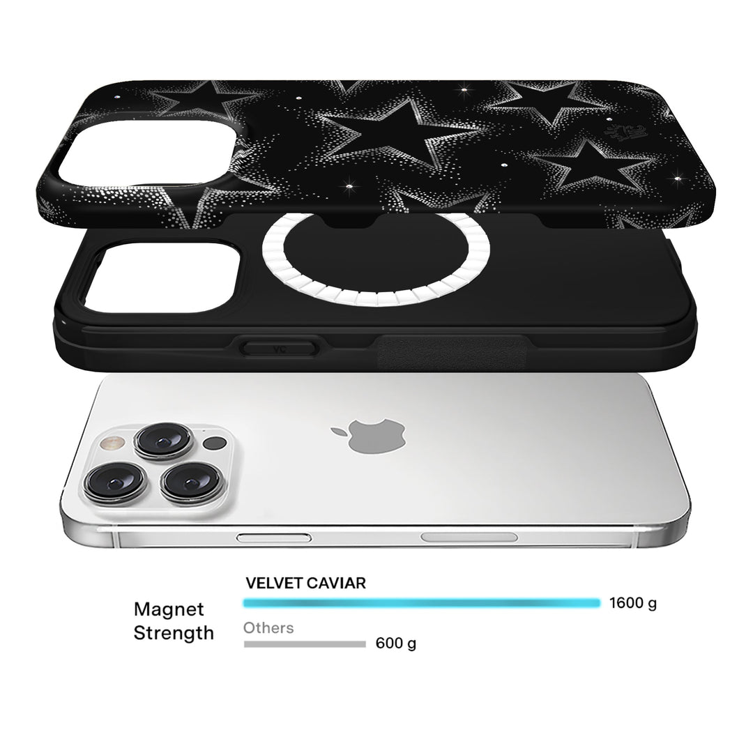Crystal Chrome Stars iPhone Case – Cute Aesthetic Phone Cover