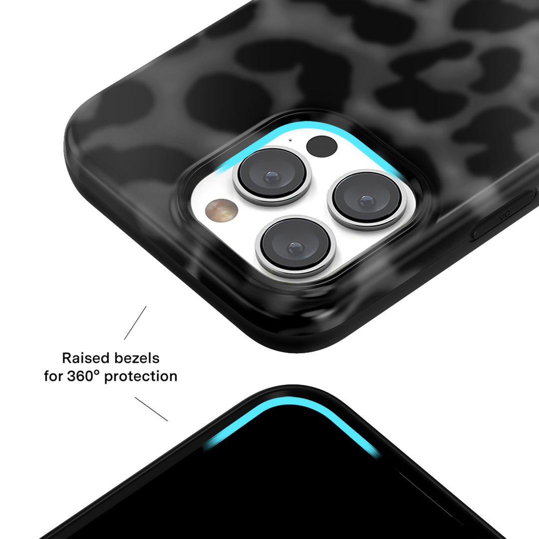 It Girl Black Leopard iPhone Case – Aesthetic Shockproof Phone Cover