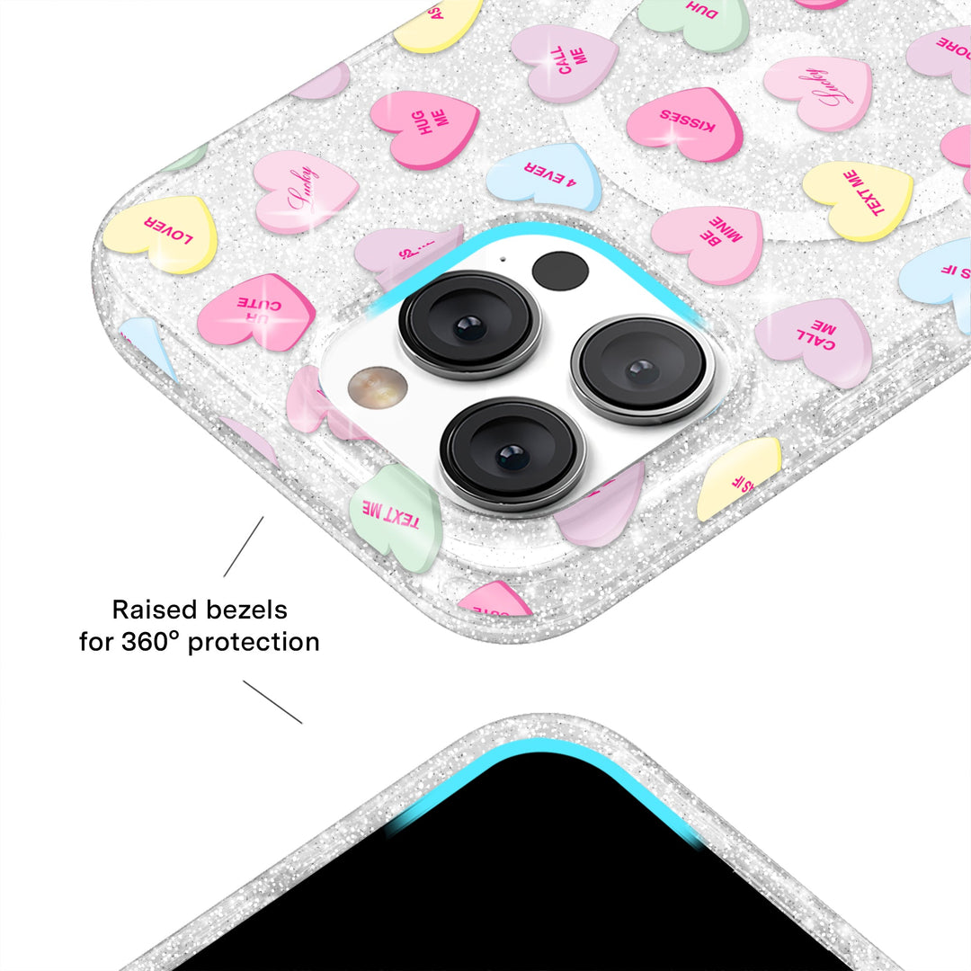 Sweet Hearts Glitter iPhone Case – Stylish Slim Phone Cover
