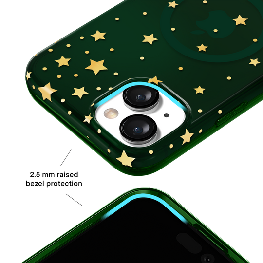 Evergreen Stars iPhone Case – Chic Designer-Style Phone Cover