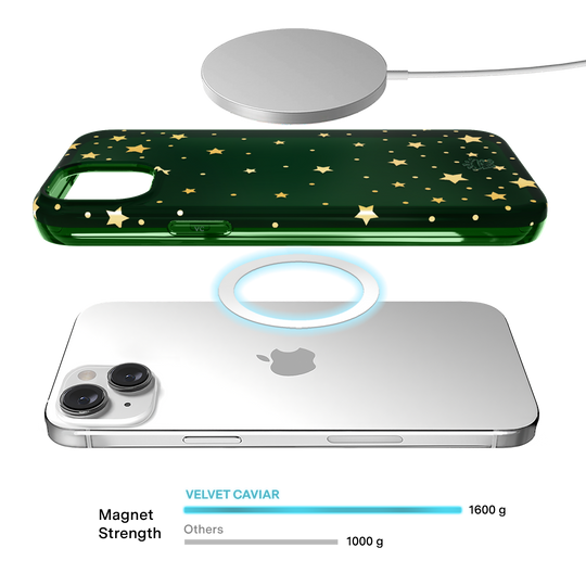 Evergreen Stars iPhone Case – Chic Designer-Style Phone Cover