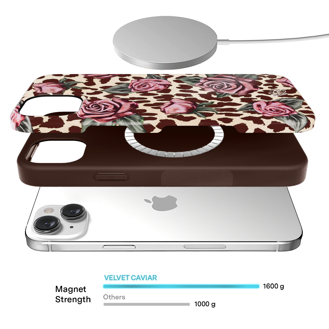 Rosy Leopard iPhone Case – Aesthetic Shockproof Phone Cover
