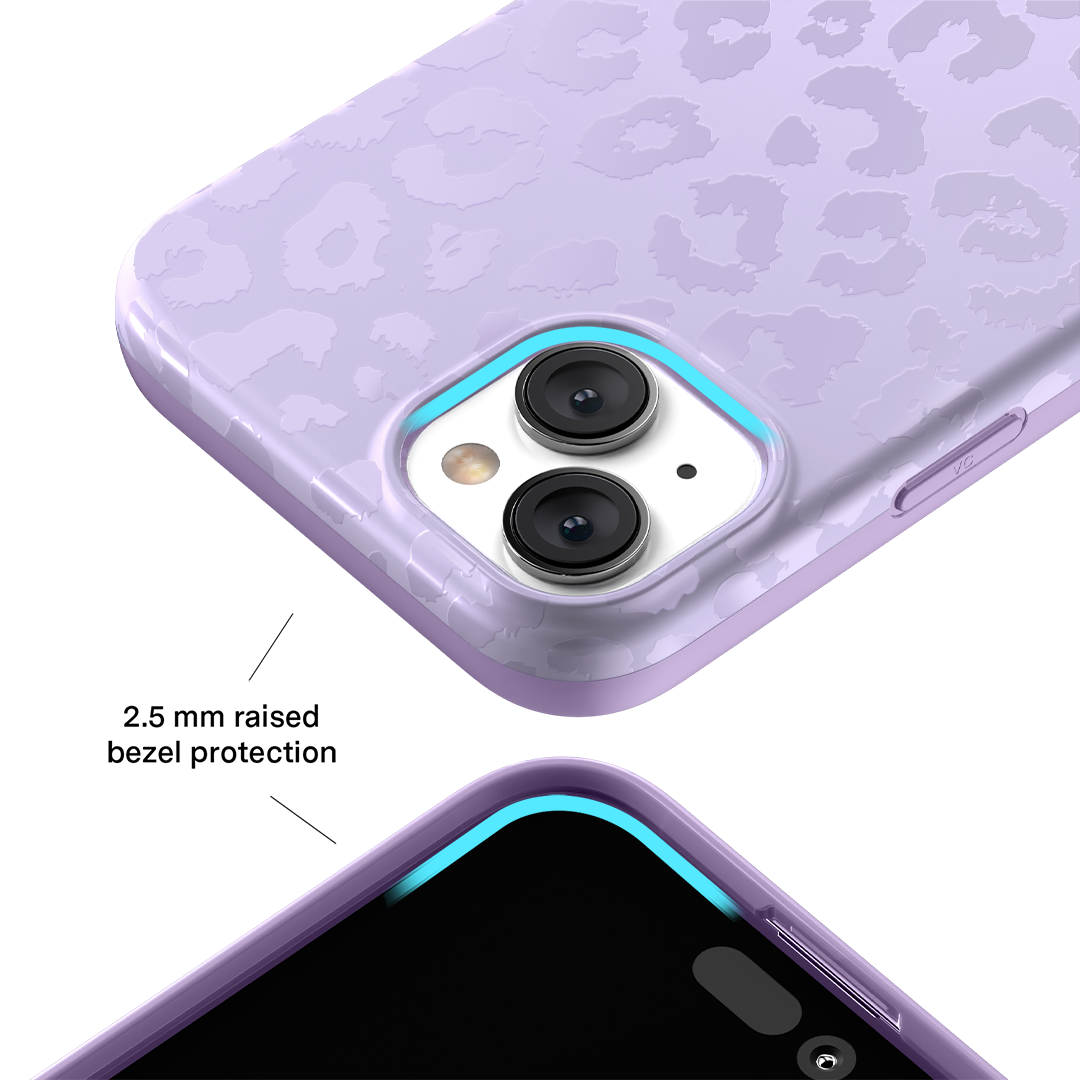Lilac Leopard iPhone Case – Trendy Protective Phone Cover