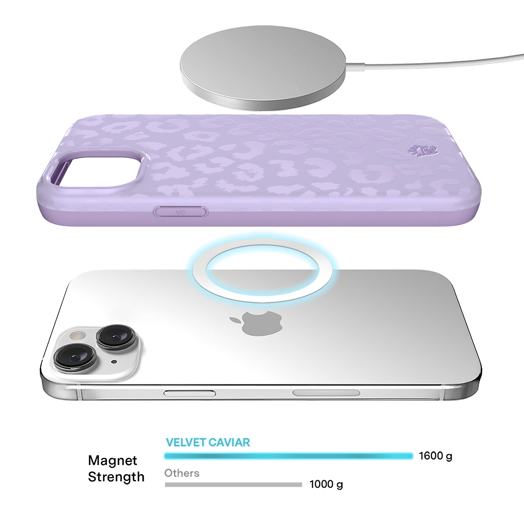 Lilac Leopard iPhone Case – Trendy Protective Phone Cover