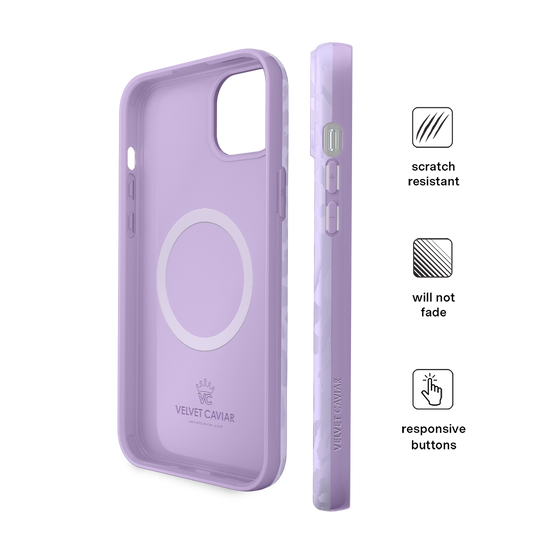 Lilac Leopard iPhone Case – Trendy Protective Phone Cover