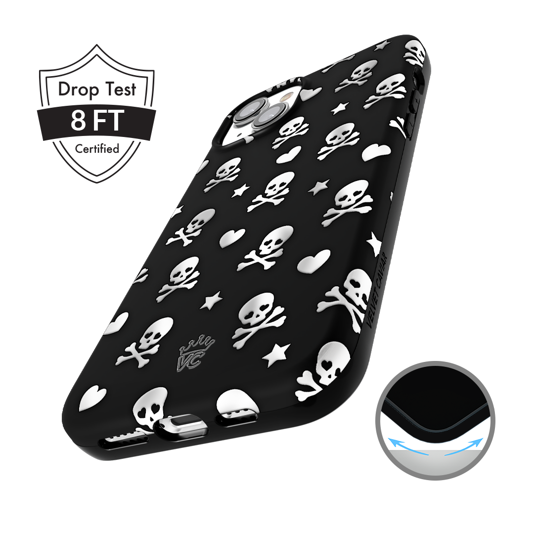 Chrome Skulls iPhone Case – Aesthetic Shockproof Phone Cover