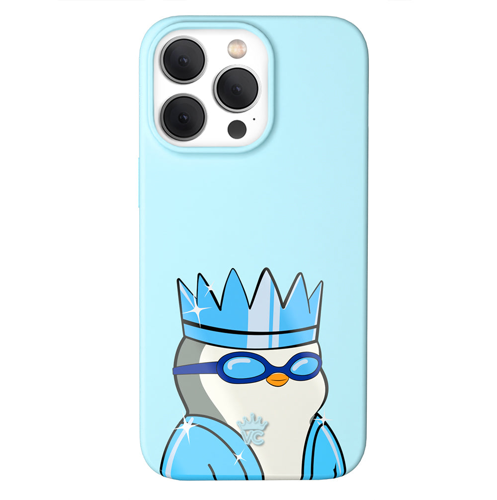Pudgy Penguins Polar Blue iPhone Case – Trendy Protective Phone Cover