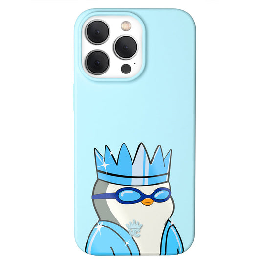 Pudgy Penguins Polar Blue iPhone Case – Trendy Protective Phone Cover